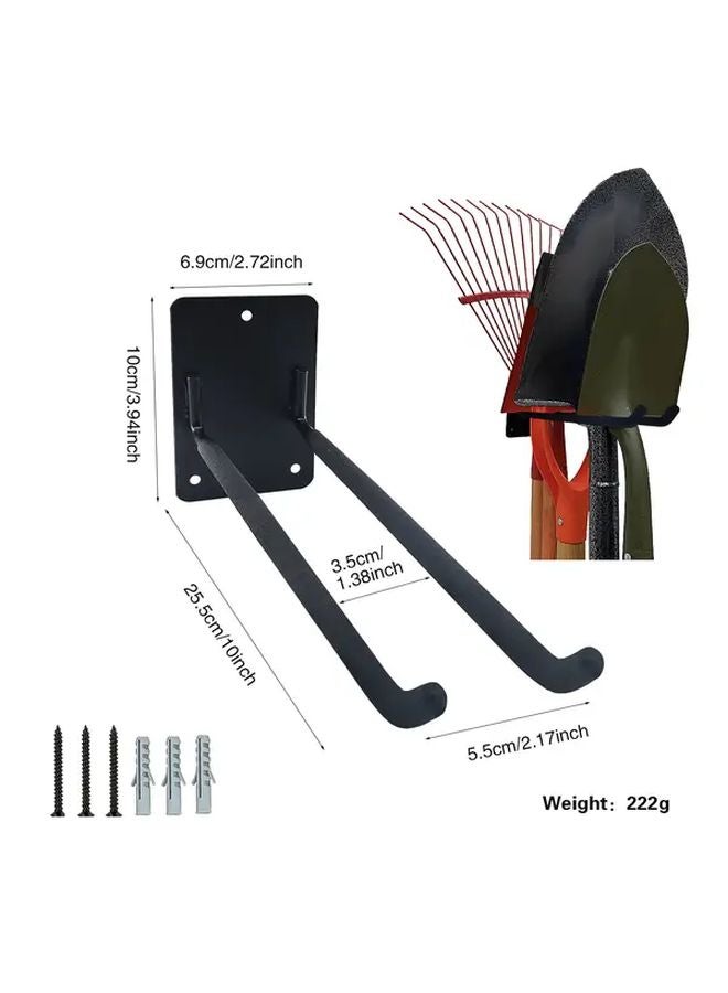 Heavy Duty Wall Mounted Tool Organizer 4 Pack Black Red Garage Storage System - Image 5