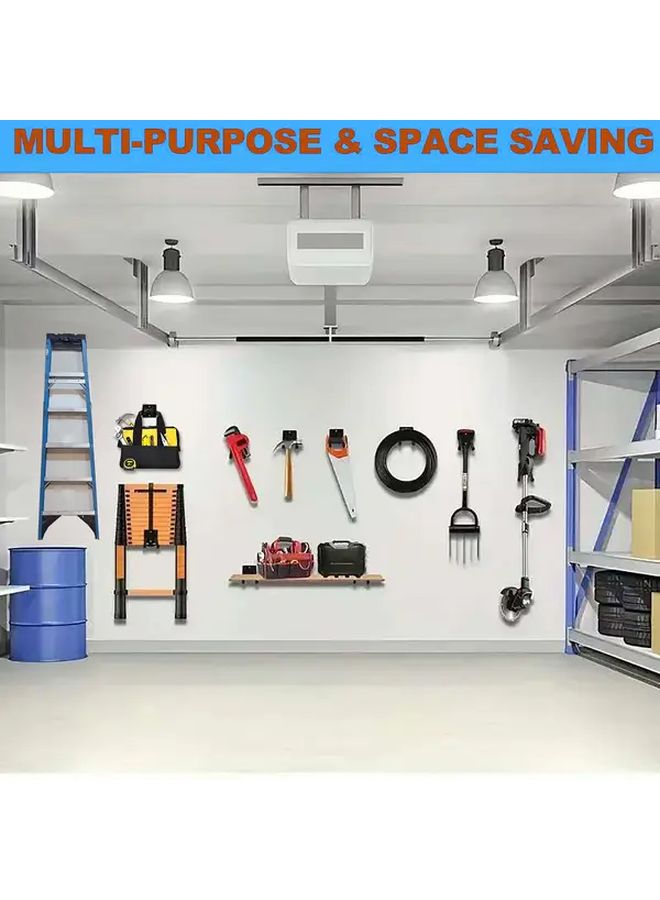 Heavy Duty Wall Mounted Tool Organizer 4 Pack Black Red Garage Storage System - Image 4