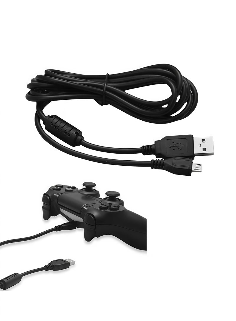 كابل شحن وحدة التحكم PS4 بطول 1.8 متر كابل مخصص، كابل شحن وحدة التحكم - Image 1