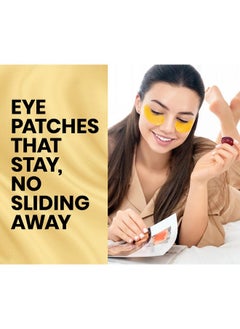 Stylia Stylia Under Eye Patches for Dark Circles and Puffy Eyes (30 Pairs), 24k Gold Eye Mask for Dark Circles and Puffiness, Vitamin C, Hyaluronic Acid, Pearl Extract, Collagen Eye Gel Pads for Puffiness  - Image 4