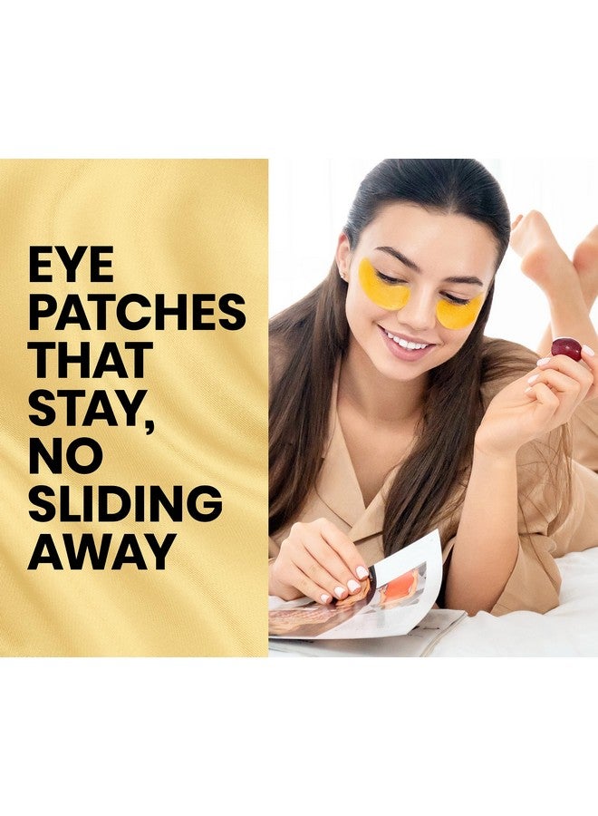 Stylia Under Eye Patches for Dark Circles and Puffy Eyes (30 Pairs), 24k Gold Eye Mask for Dark Circles and Puffiness, Vitamin C, Hyaluronic Acid, Pearl Extract, Collagen Eye Gel Pads for Puffiness - Image 4