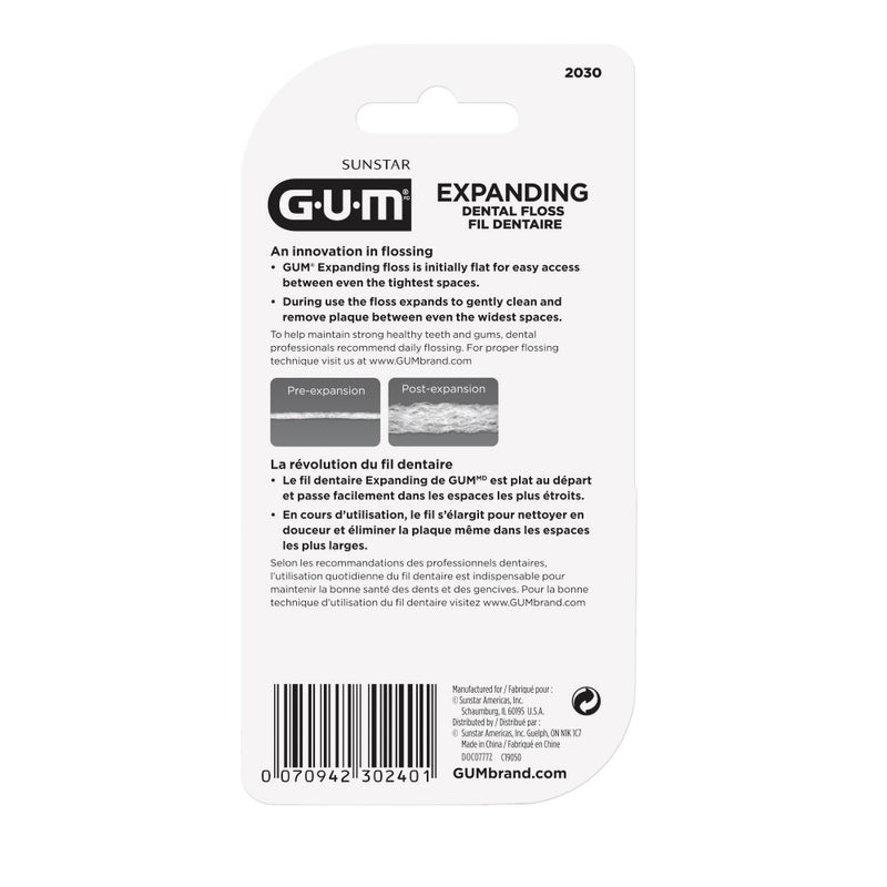 Gum Expanding Dental Floss - Waxed Woven Floss - Effective Plaque Removal for Tight Teeth - Unflavored - Image 5