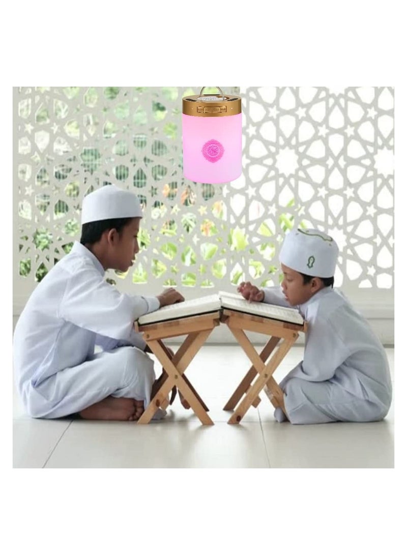 SQ-112 Quran Speaker Touch Lamp, 4 in 1 Bluetooth Speaker with 7 Colors LED Light, Quran Recitations and Song, FM Broadcast, Remote & Touch Control Quran Speaker Lamp - Image 4