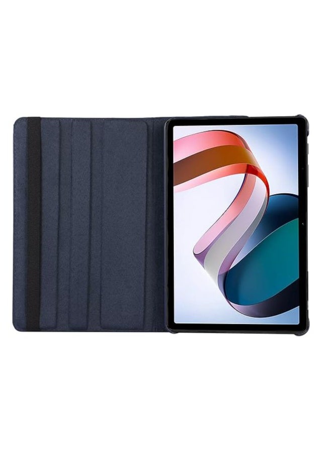 Compatible with Redmi Pad SE 11 inch Tablet case for Protector Pebbled Rotating 360 Protective Case Holster(Blue)