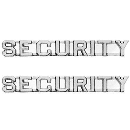 HWC SECURITY Guard Officer Collar Brass Insignia Pins NICKEL 1/2" (Pair !) - Image 5