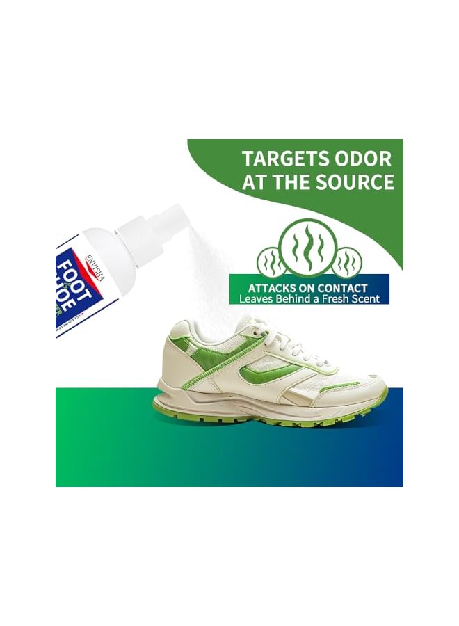 Shoe Deodorizer and Foot Spray, Natural Odor Eliminator for Feet, Shoes, and Gym Bags with Eucalyptus and Peppermint, for Men and Women - Image 4