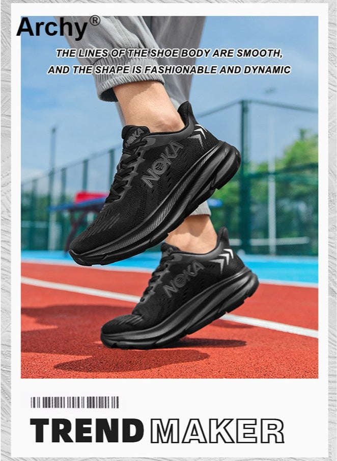 Archy Men's New Fashion Thick-Sole Running Shoes - Breathable Mesh Marathon Sneakers | Non-Slip Rubber Outsole, for Outdoor Sports & Casual - Image 3