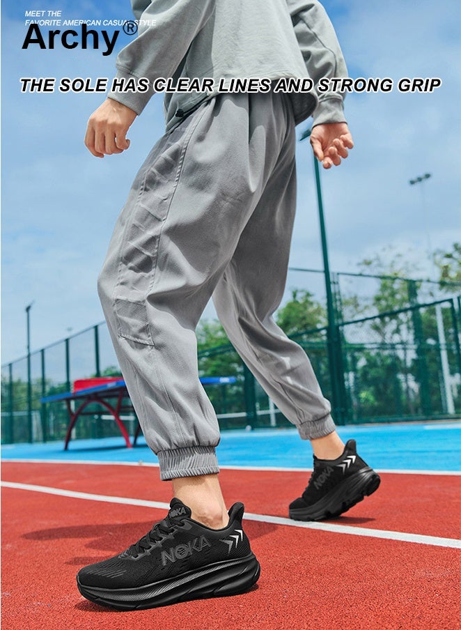 Archy Men's New Fashion Thick-Sole Running Shoes - Breathable Mesh Marathon Sneakers | Non-Slip Rubber Outsole, for Outdoor Sports & Casual - Image 4