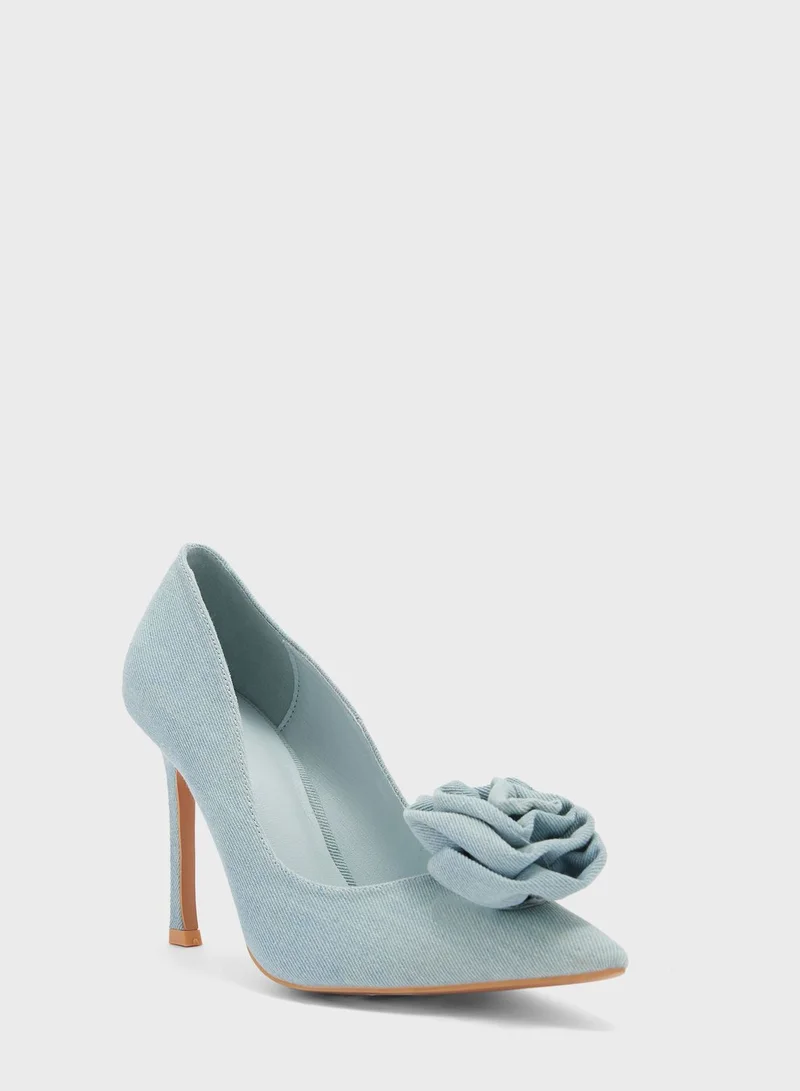 Ginger Denim Petal Pumps