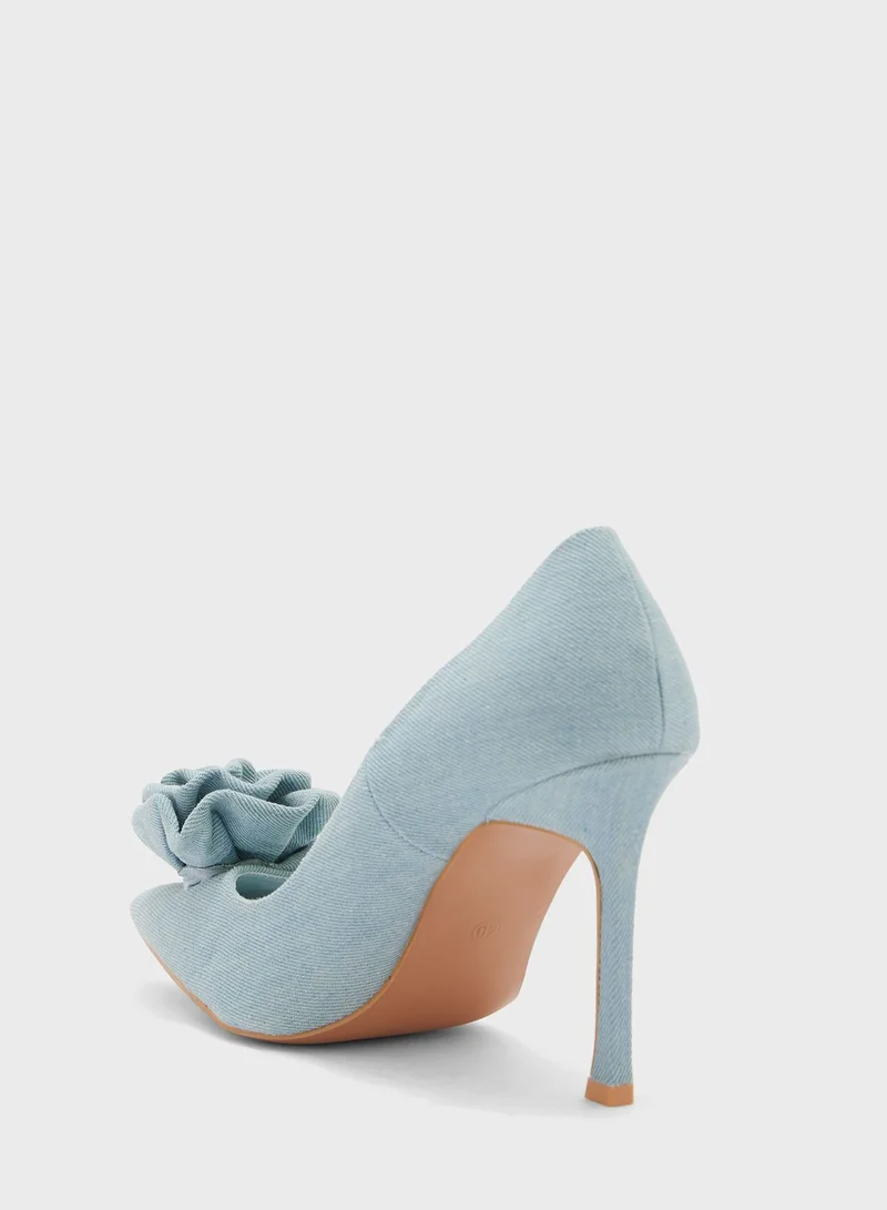 Ginger Denim Petal Pumps