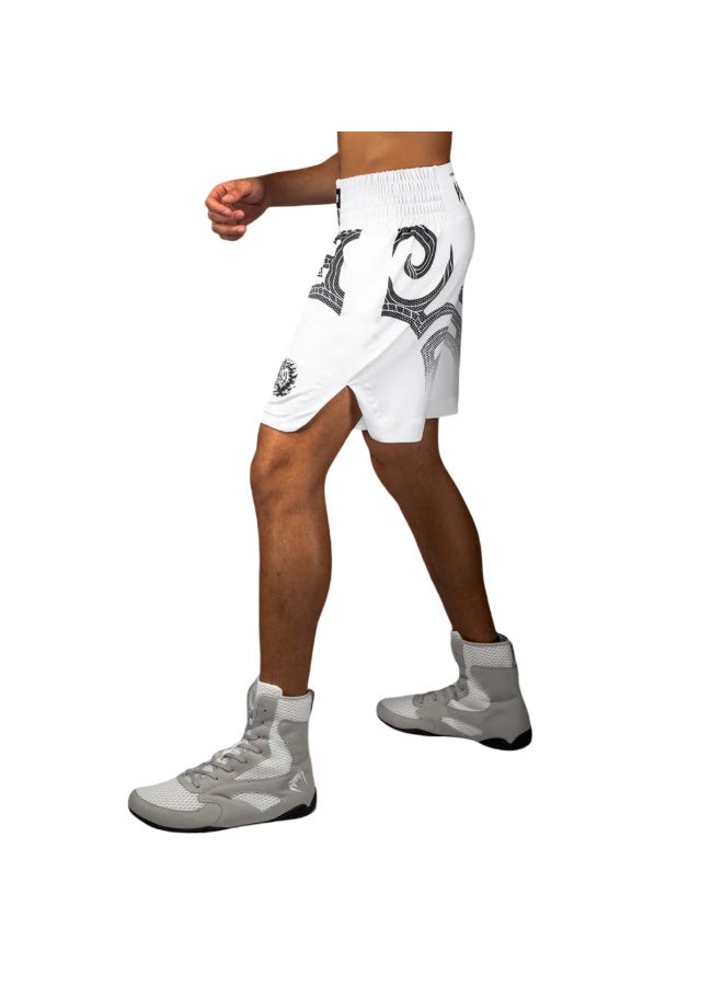 VENUM شورتات الملاكمة VENUM X MIKE TYSON TIGER بيضاء/سوداء - Image 3