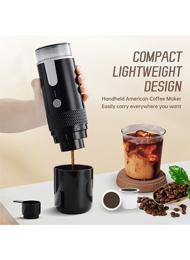 Portable Espresso Machine,Car USB Interface Coffee Maker,Compatible with Ground Coffee and Capsule Coffee,Suitable for Travel/Hiking/Camping/Office