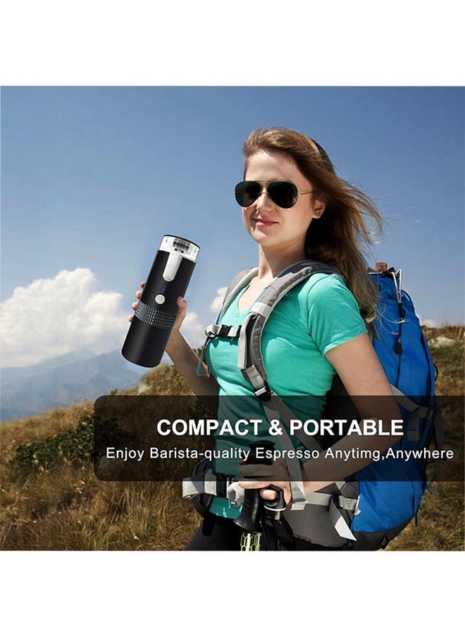 Portable Espresso Machine,Car USB Interface Coffee Maker,Compatible with Ground Coffee and Capsule Coffee,Suitable for Travel/Hiking/Camping/Office