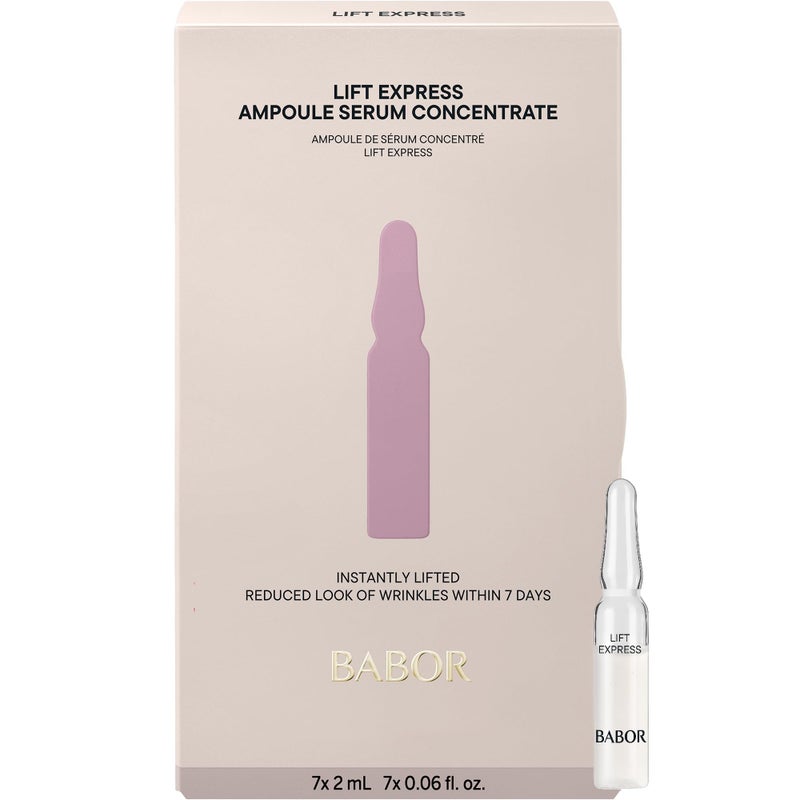 BABOR Lift Express Ampoule Concentrate, Instant Lifting Effect Fills Lines and Wrinkles Up To 6 Hours, Smoothing Skincare Capsule, Anti Aging Serum, Increase Firming & Elasticity, 7 Treatments - Image 1