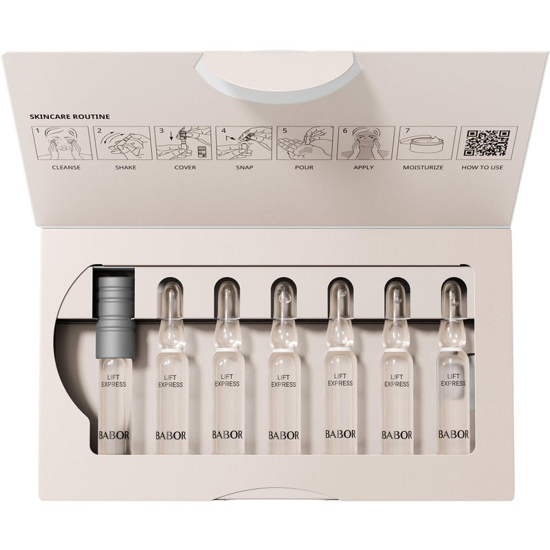 BABOR Lift Express Ampoule Concentrate, Instant Lifting Effect Fills Lines and Wrinkles Up To 6 Hours, Smoothing Skincare Capsule, Anti Aging Serum, Increase Firming & Elasticity, 7 Treatments - Image 2