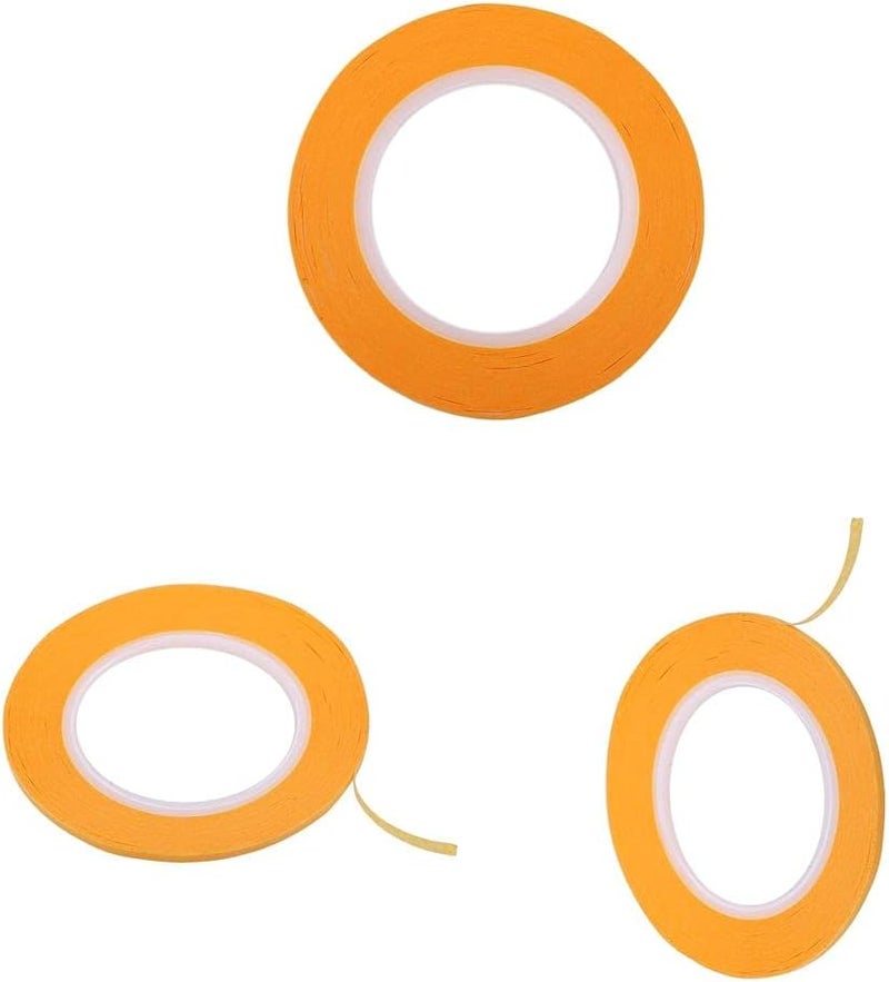 klarako 3 Pieces 2mm Masking Tape, Easy Removal Edge Finishing Decorative Mask Tapes - Image 1