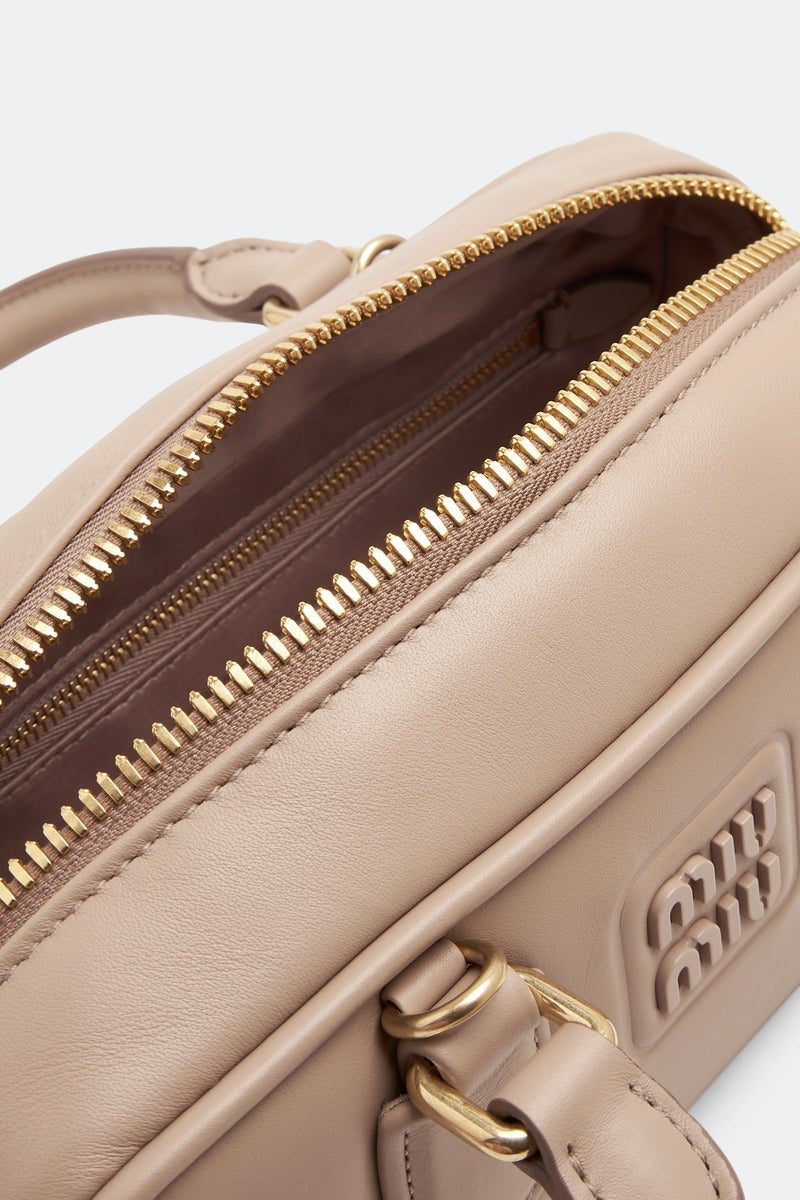 Miu Miu MIU Arcadie Leather Crossbody Hobo Handbag Women Camera With Top Handle  - Image 4