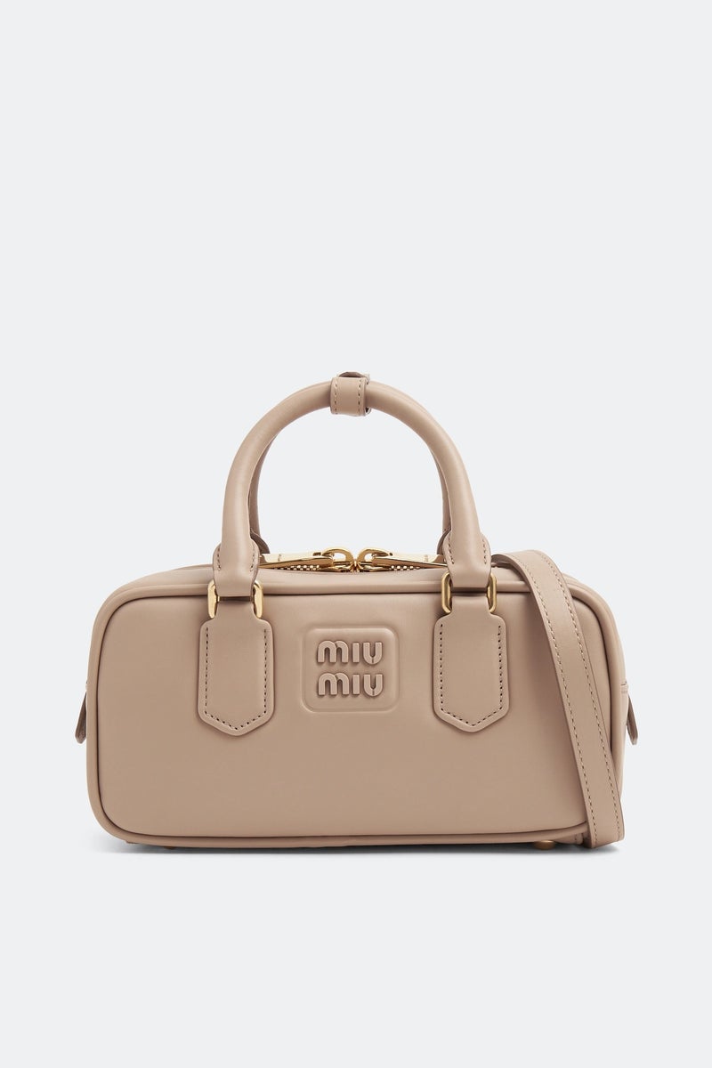 Miu Miu MIU Arcadie Leather Crossbody Hobo Handbag Women Camera With Top Handle  - Image 1