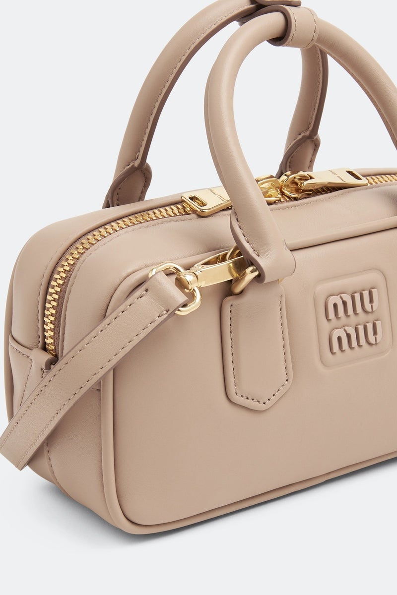 Miu Miu MIU Arcadie Leather Crossbody Hobo Handbag Women Camera With Top Handle  - Image 2