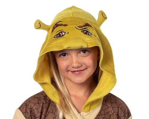 INTIMO DreamWorks Shrek Boys Character Union Suit Sleep Hooded Lounge Pajama One Piece 67 Beige - Image 3