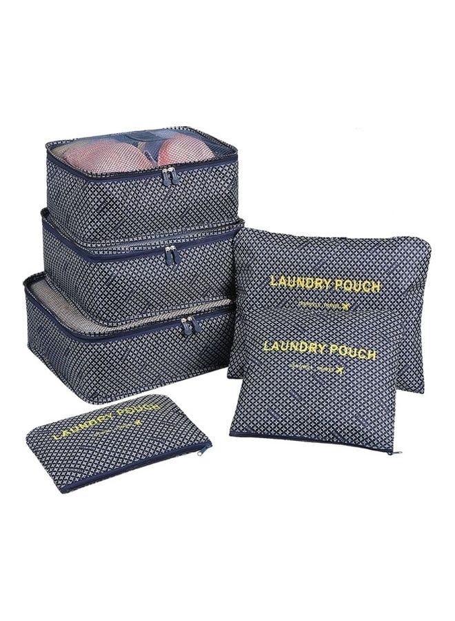 طقم حقائب تنظيم أغراض السفر مكون من 6 قطع أزرق داكن - Image 3