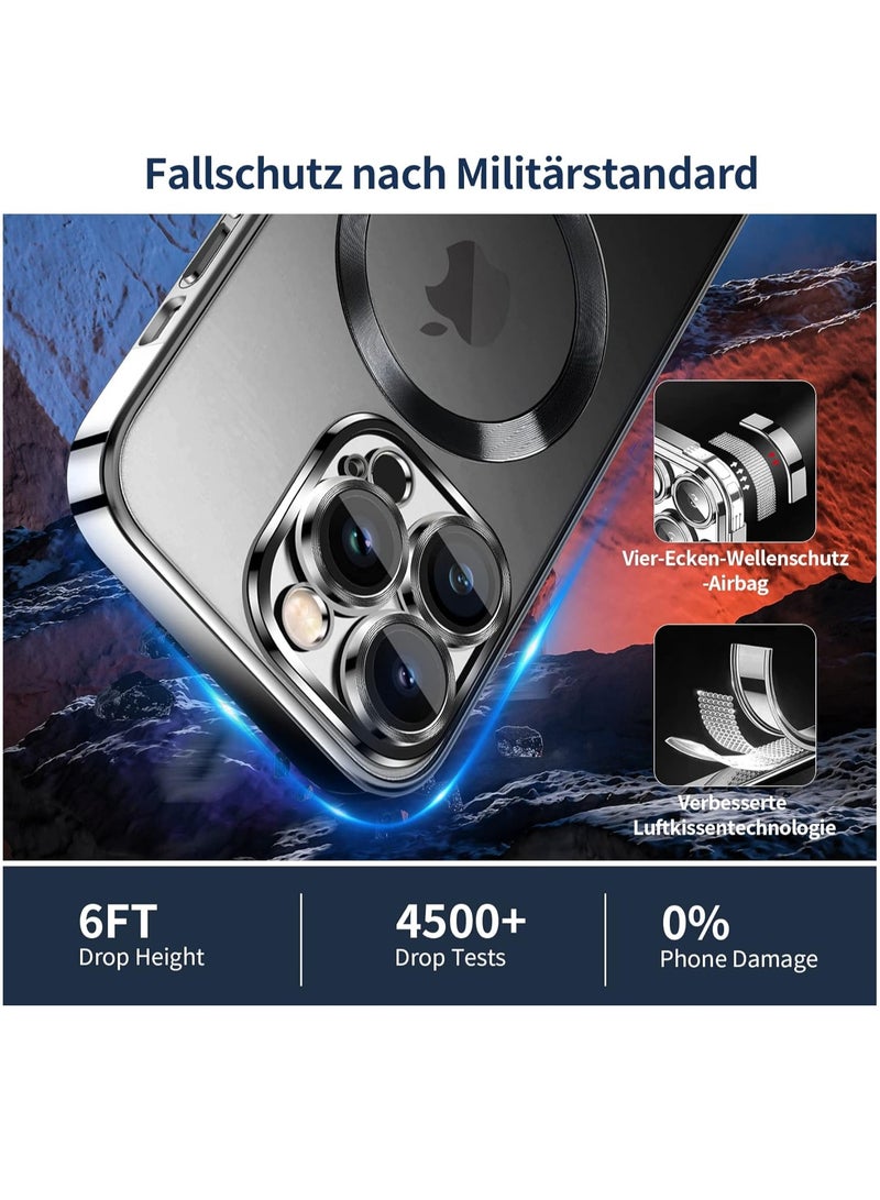 ELTRAZONE Magnetic Phone Case Compatible with iPhone 15 Pro max Case, Camera Lens Full Protection, Non-Yellowing Shockproof Ultra Slim Silicone Cover Support Wireless Charging - Image 5