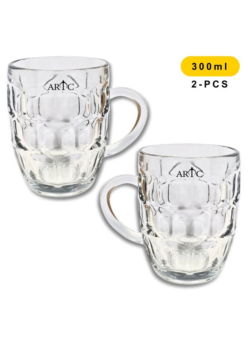 ARTC ARTC German Beer Mug Stein 300ml And Classic Handheld Tankard Glass 2pcs Set  - Image 1
