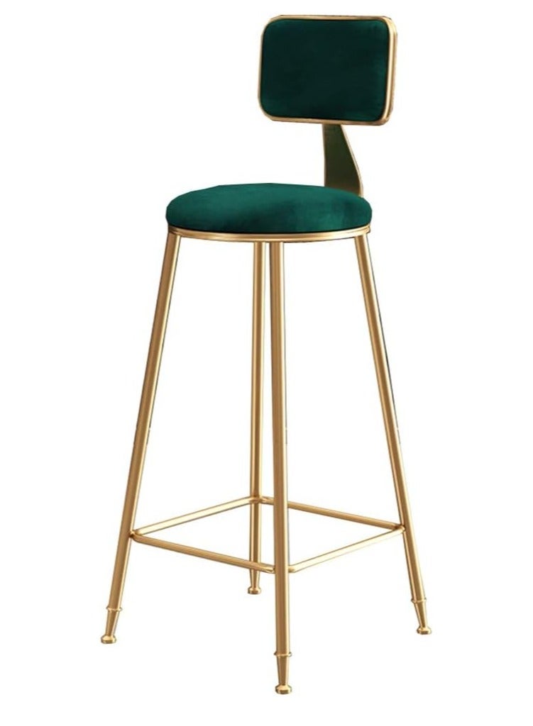 DubaiGallery Bar Stools Nordic Bar Chair Light Luxury Home Island Golden Bar Stool Modern Minimalist High Chair Bar Chair Back Bar Stool  - Image 2