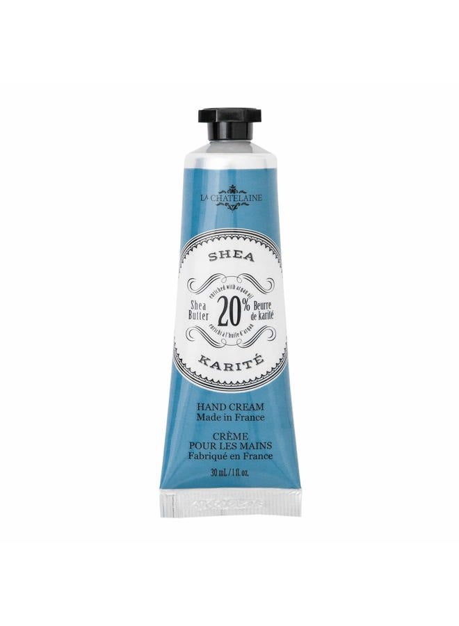 La Chatelaine 20% Shea Butter Hand Cream, Travel Size, Organic Argan Oil, Moisturizing, Nourishing, Extra-Rich Hand Lotion, Made in France, Paraben Free, 1 oz / 30ml (Shea) - Image 1
