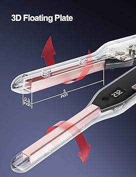 K&K KK Upgrade 310 Pencil Straighteners Mini Straight and Curler Hair Straightener Ceramic Tourmaline Coating Floated Plate Flat Iron for Edges Pixie Cut Touch Ups and Bangs Men Beard Irons - Image 4