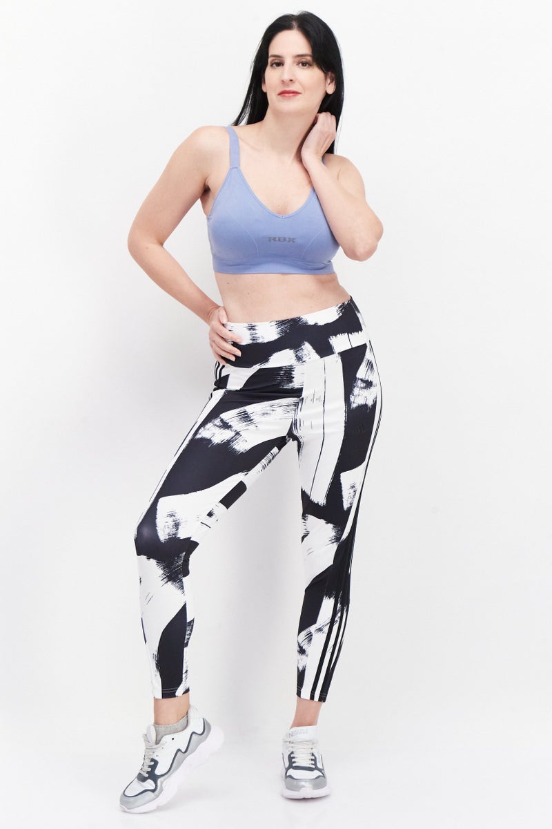 RBX Women Brand Logo Padded Sports Bra, Black - Image 5