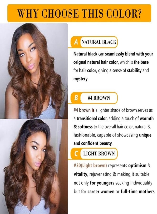 QTHAIR 18A T1B/4/30 Ombre Body Wave Human Hair Weave Brazilian Virgin Hair Bundles Body Wave Human Hair Wavy Brazilian Virgin Ombre Hair 100% Unprocessed Body Wavy Hair Weft 1 Bundle 14" - Image 2