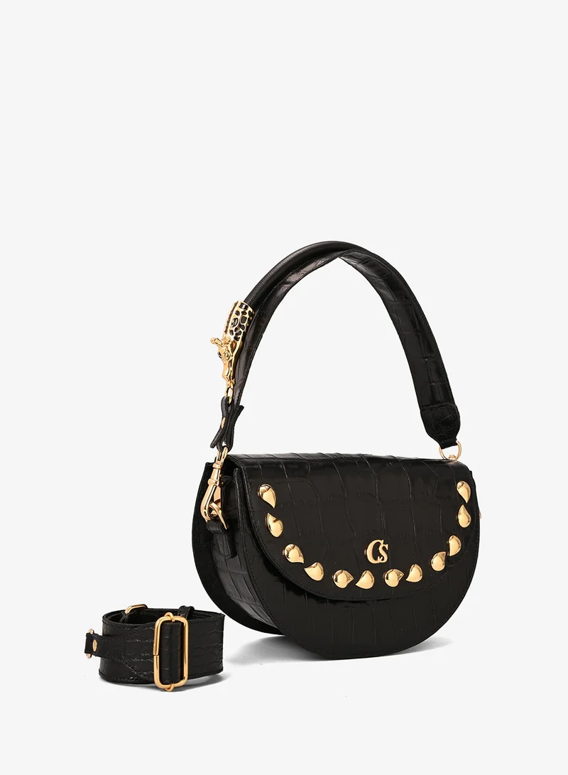 Carmen Steffens Black Saddle Bag