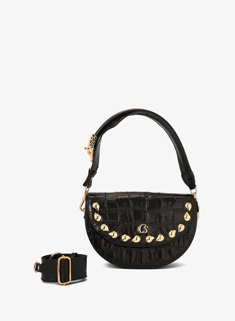 Carmen Steffens Black Saddle Bag