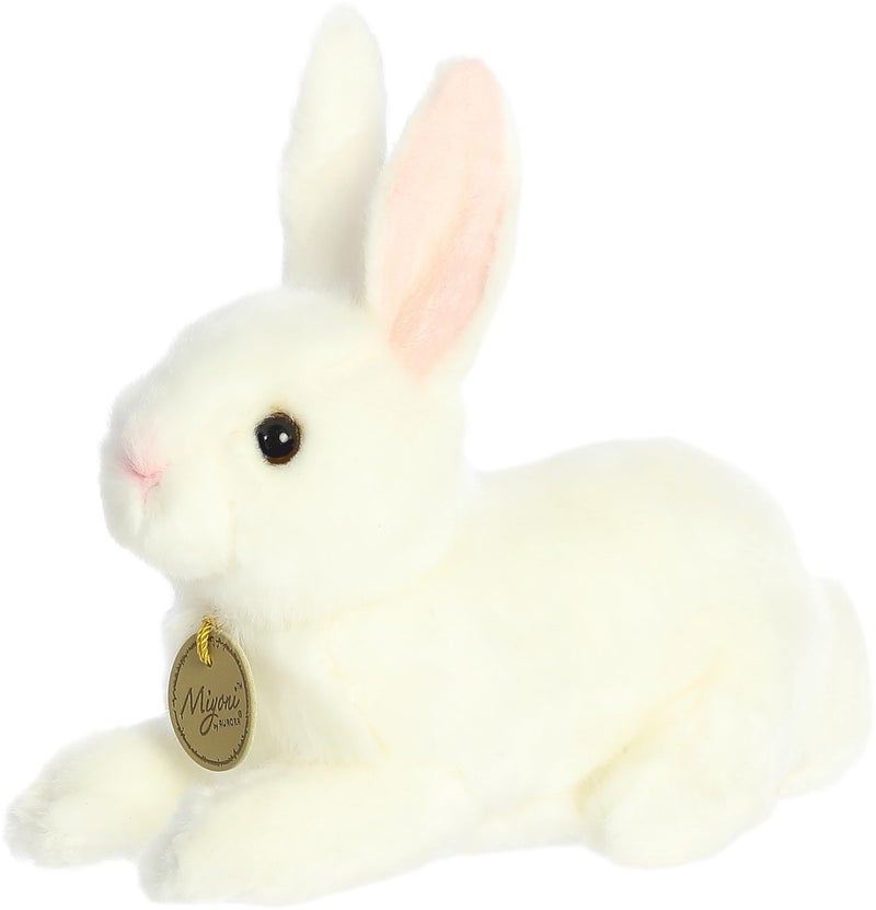 AuroraÂ® Realistic MiyoniÂ® American White Rabbit Stuffed Animal - Lifelike Detail - Cherished Companionship - 8 Inches - Image 2