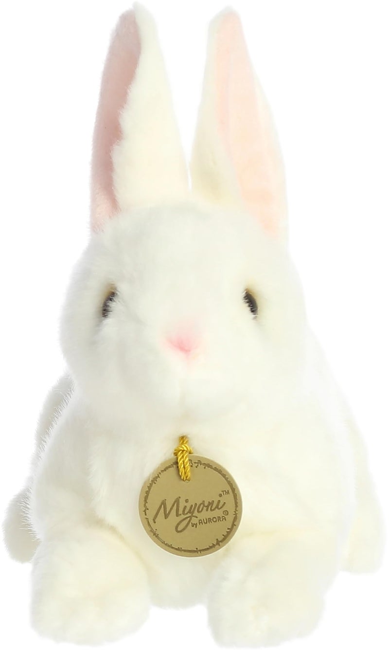 AuroraÂ® Realistic MiyoniÂ® American White Rabbit Stuffed Animal - Lifelike Detail - Cherished Companionship - 8 Inches - Image 5
