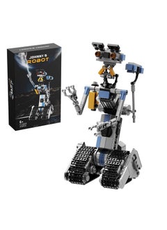Johnny 5 Robot Building Block Set Short Open Circuit Johnny Five Robot Model Toys Compatible For Lego Stem Educational Gift Set For Age 6 7 8 9 10 11 12+ Boys & Girls(370 Pcs)