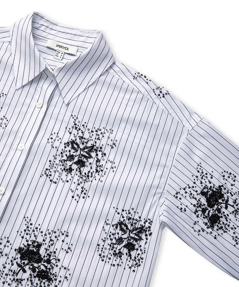 Ipekyol  Embellished Striped Shirt for Women | Best Price UAE