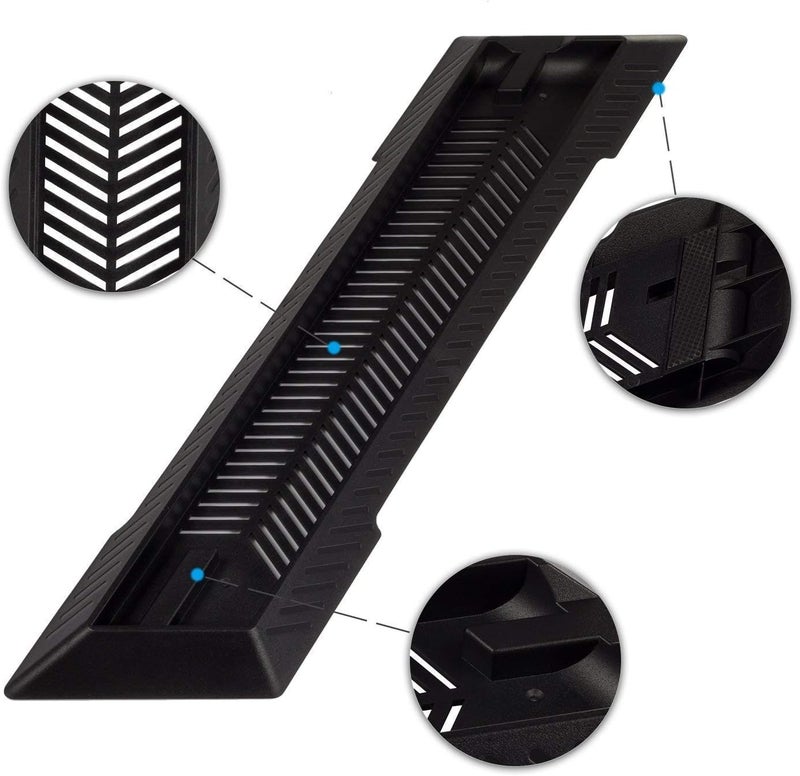 KlsyChry Vertical Stand for PS4 Slim PlayStation 4 Slim Console with Built-in Cooling Vents and Non-Slip Feet - Image 4
