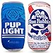 Nestpark Pup Light and Pups Blue Rubbin Parody Beer Dog Toys Funny Plush Squeaky and Crinkle Dog Toys Dog Gifts for Dog Birthday 2 Pack Mix - Image 3