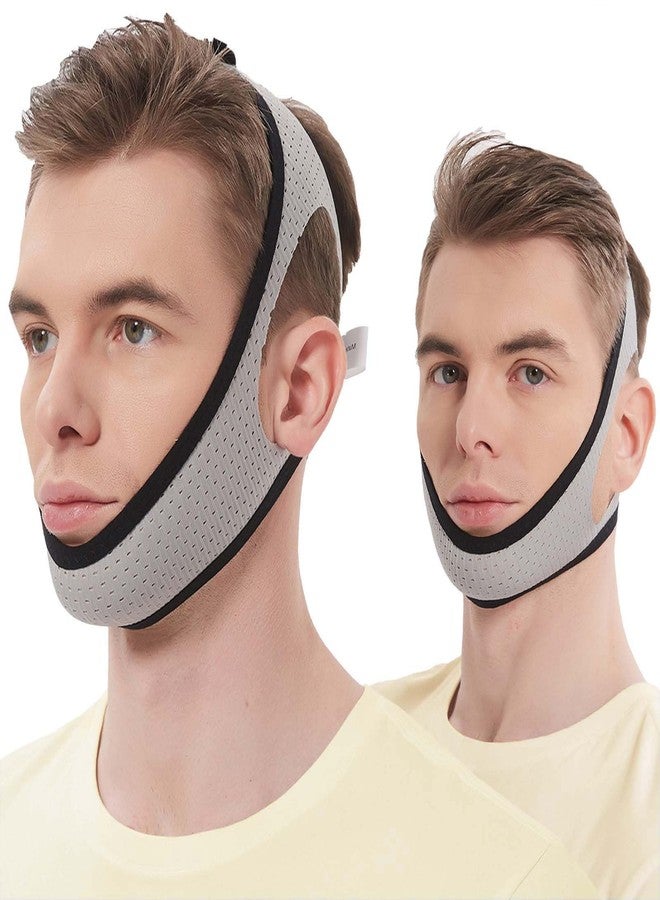 KeyBegin Chin Strap for Sleeping, 2 Pack Breathable Cpap Chin Strap to Keep Mouth Closed While Sleeping - Image 1