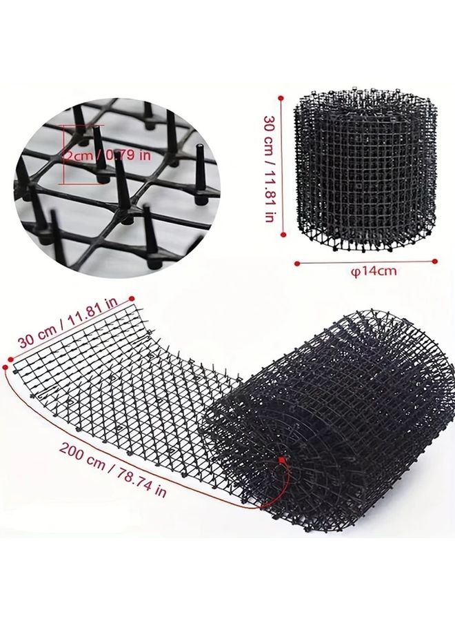 Black Cat Repellent Mat Plastic Anti Cat Net Balcony Roof Isolation Net 78 74 Inch - Image 3
