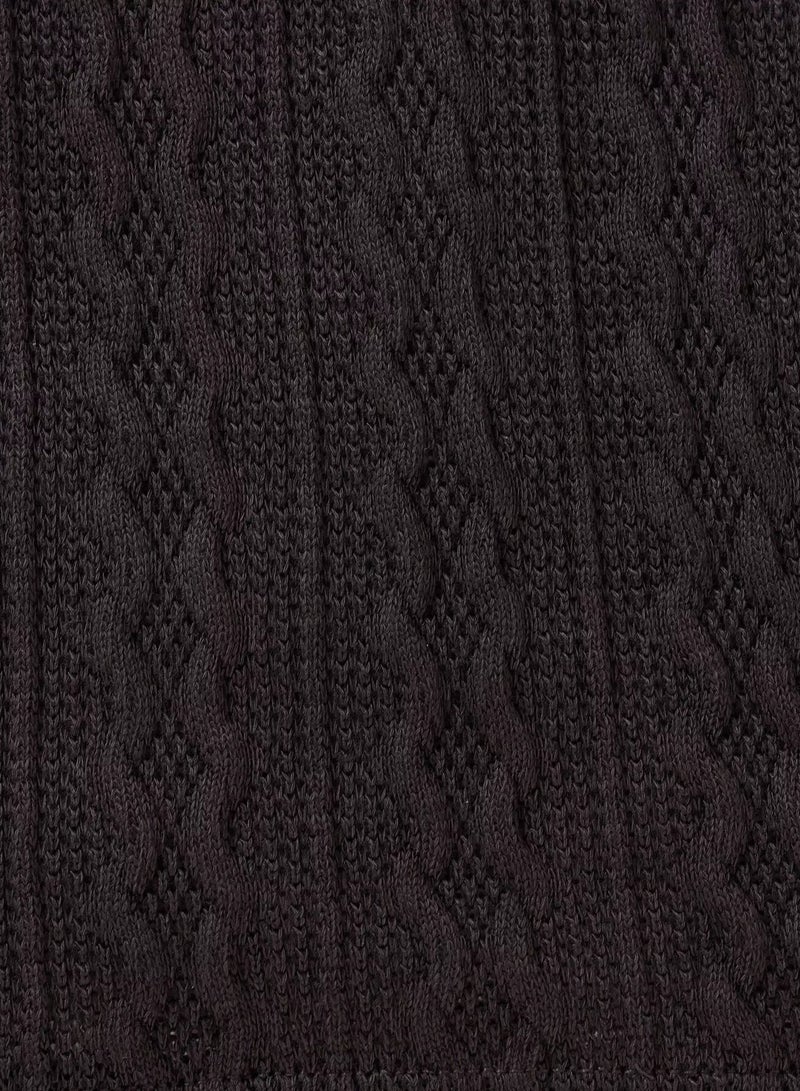 Baby Turtleneck Cable Textured Top  - Image 5
