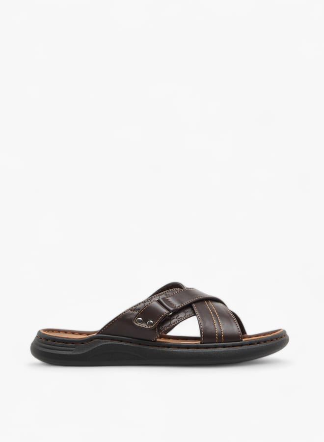 Le Confort Mens Cross Strap Sandals  - Image 3