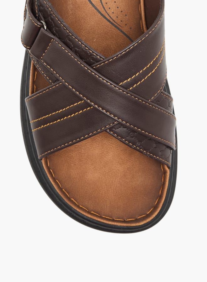 Le Confort Mens Cross Strap Sandals  - Image 4