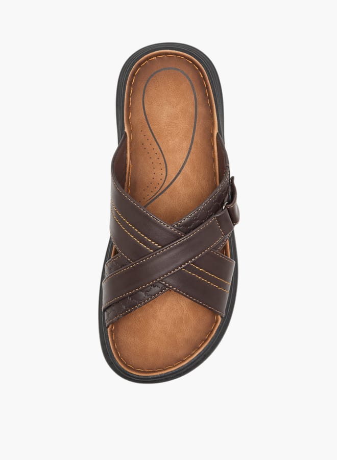 Le Confort Mens Cross Strap Sandals  - Image 2