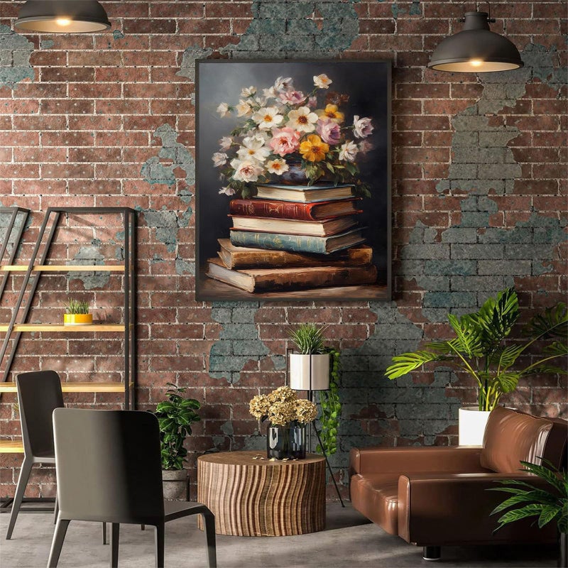 xackcme Book Paint by Numbers for Adults - Paint by Number Flowers on Canvas Without Frame, DIY Vintage Oil Painting for Gift Home Wall Decor (16x20 inch) - Image 5