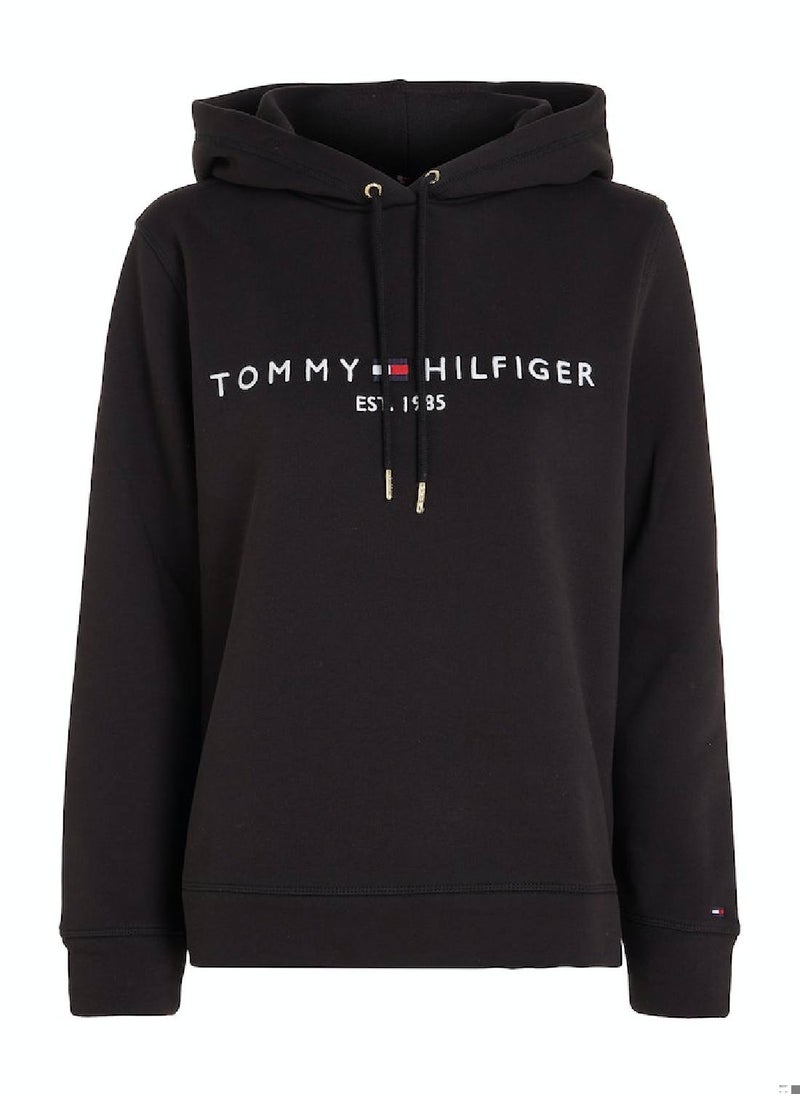 Women's Essential Logo Hoody Sweatshirt, Black - pzsku/Z1F5873A86C1B1352FFE6Z/45/_/1723744166/0587b3ec-6d64-4cf4-b966-3d8e0121ec94