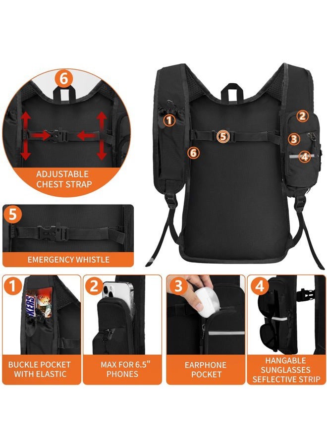 Seektop Small Hiking Backpack 12L to 15L Expandable Travel Packable Waterproof Daypack Lightweight Hiking Bag for Women Men - Image 3