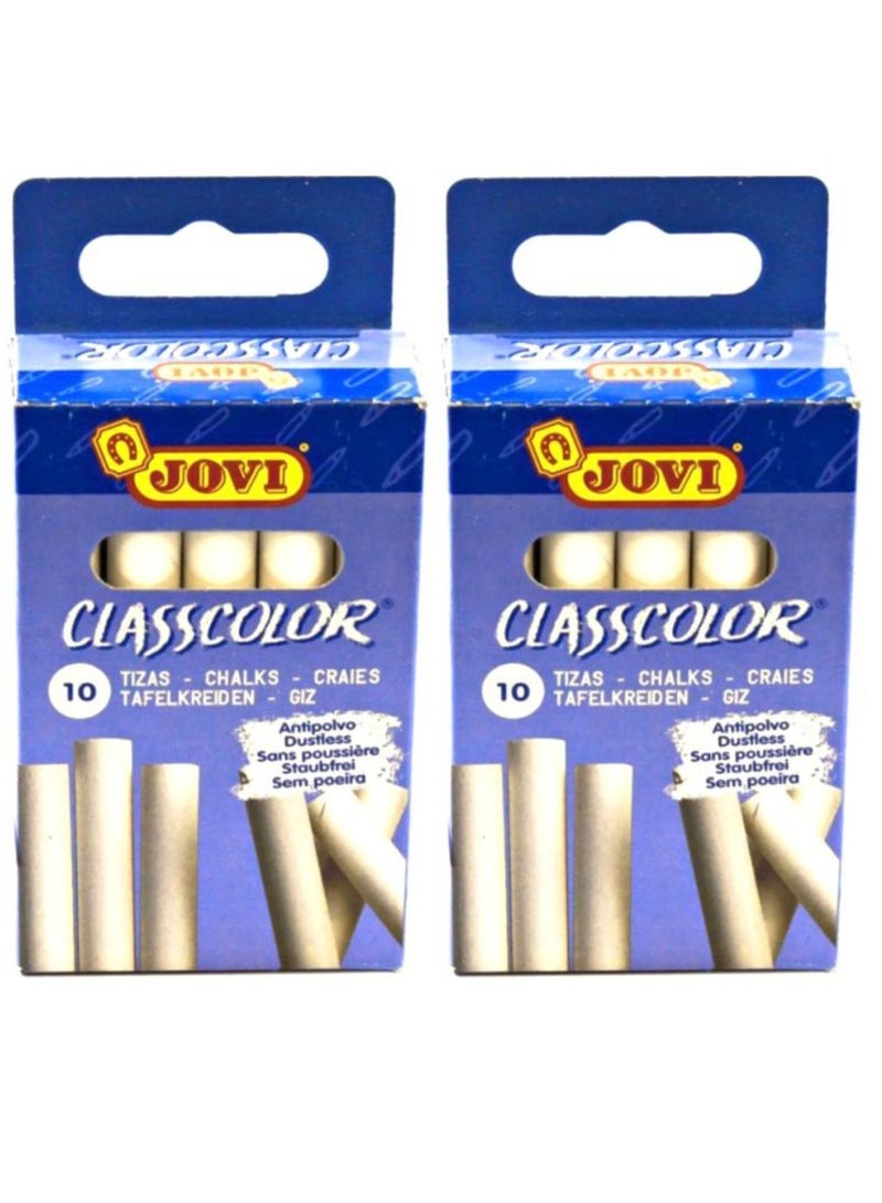 جوفي 20 قطعة من طباشير كلاس كولور باللون الأبيض - Image 1